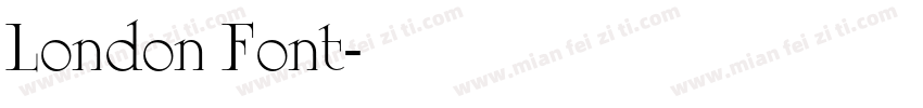 London Font字体转换